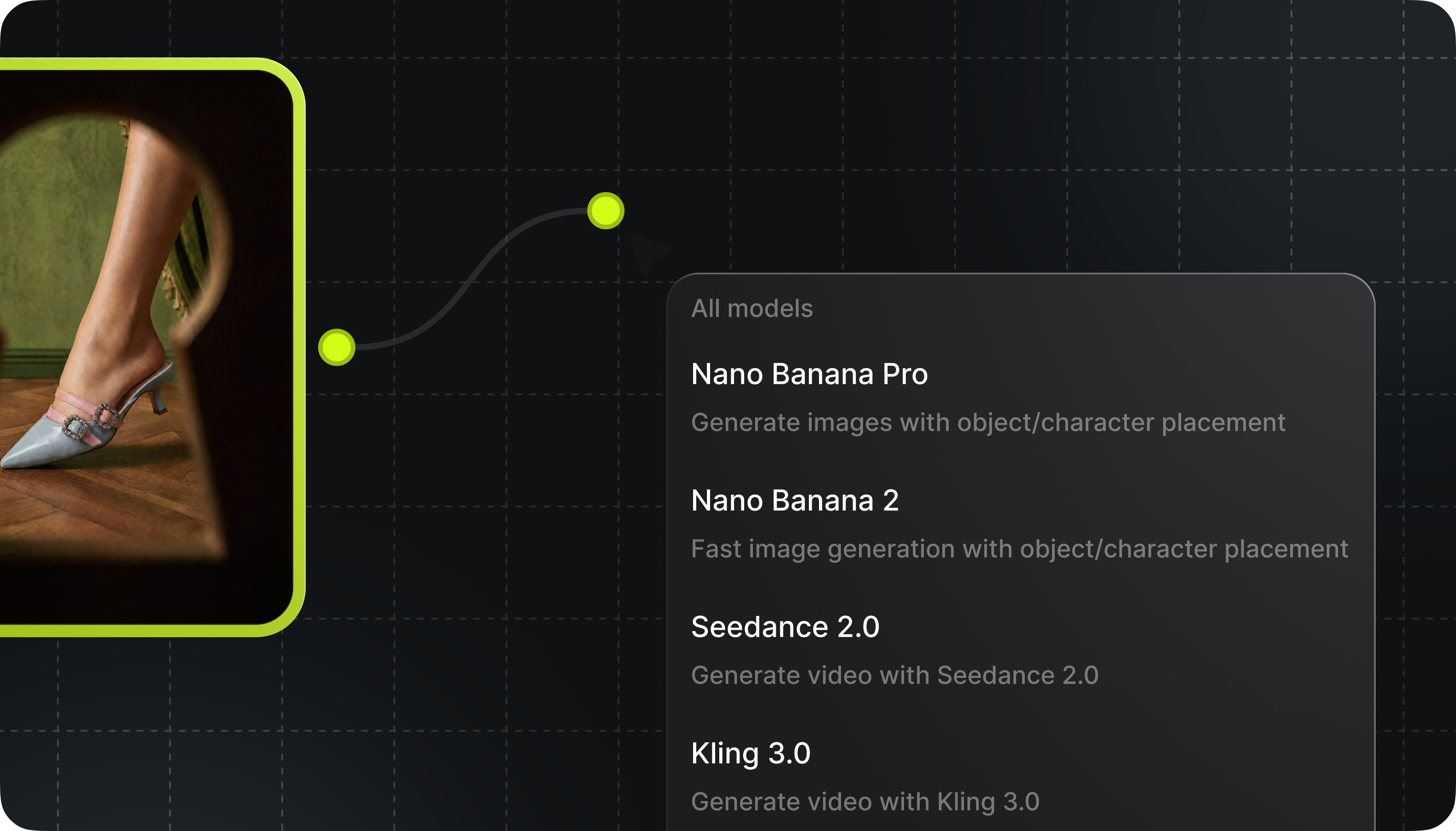 Multi-model graph preview