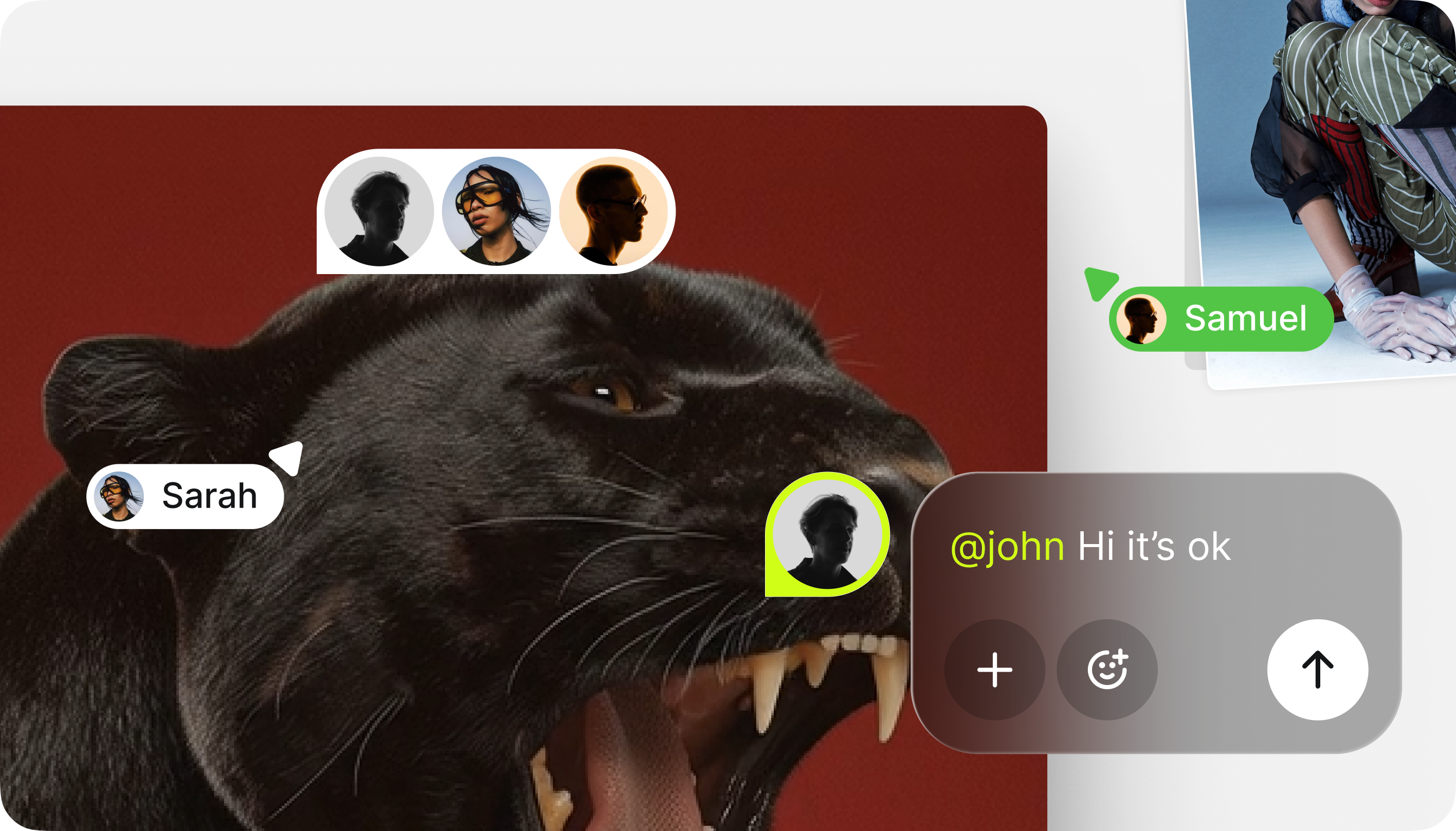 Chat and comment inside the project