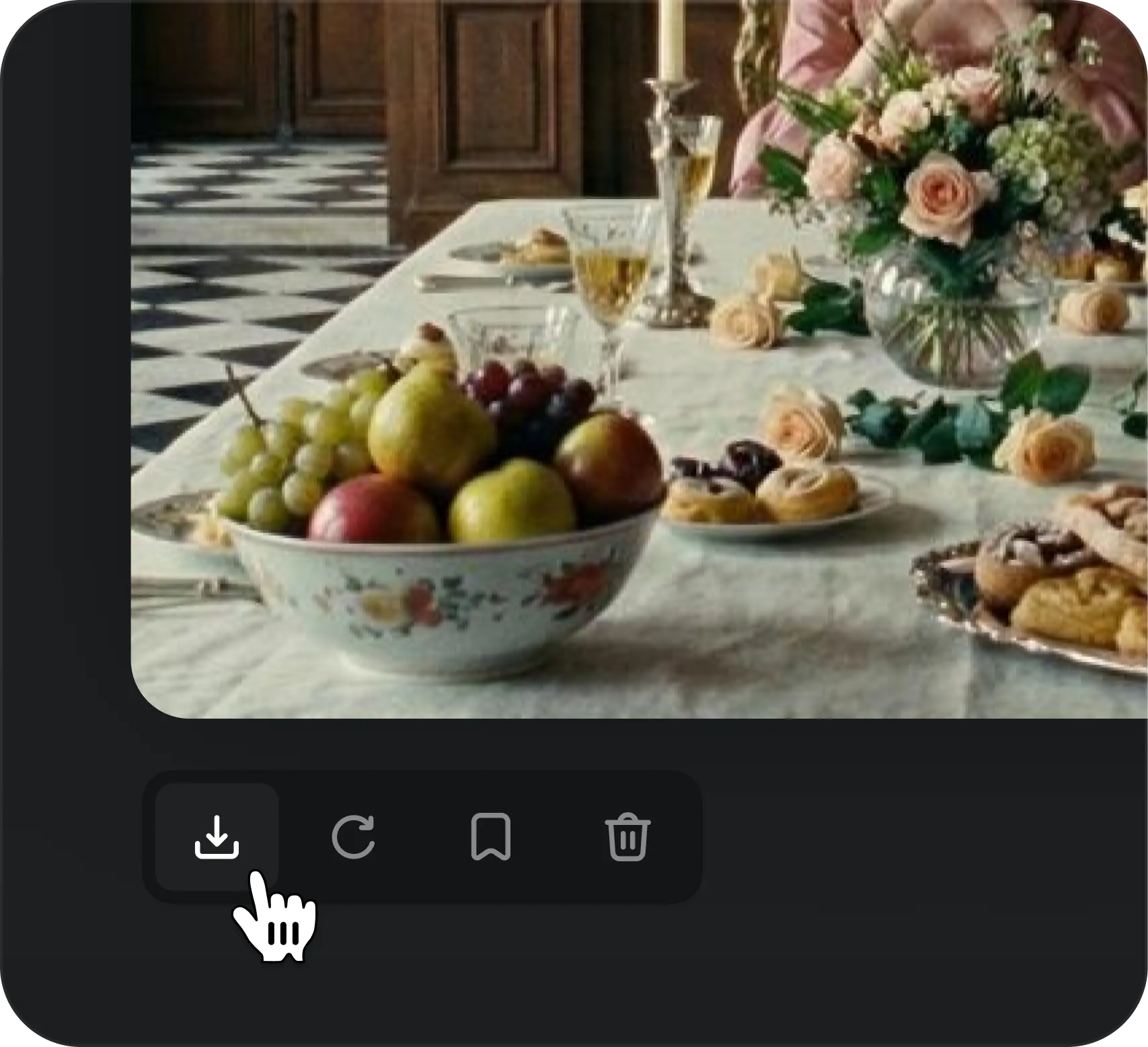 Generate edited image: Click "Generate" button and receive your image with performed edits