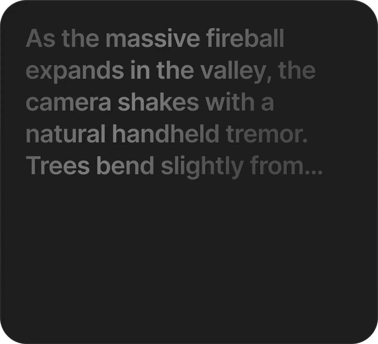 WRITE THE PROMPT: Use natural language to describe desired scenario and sounds